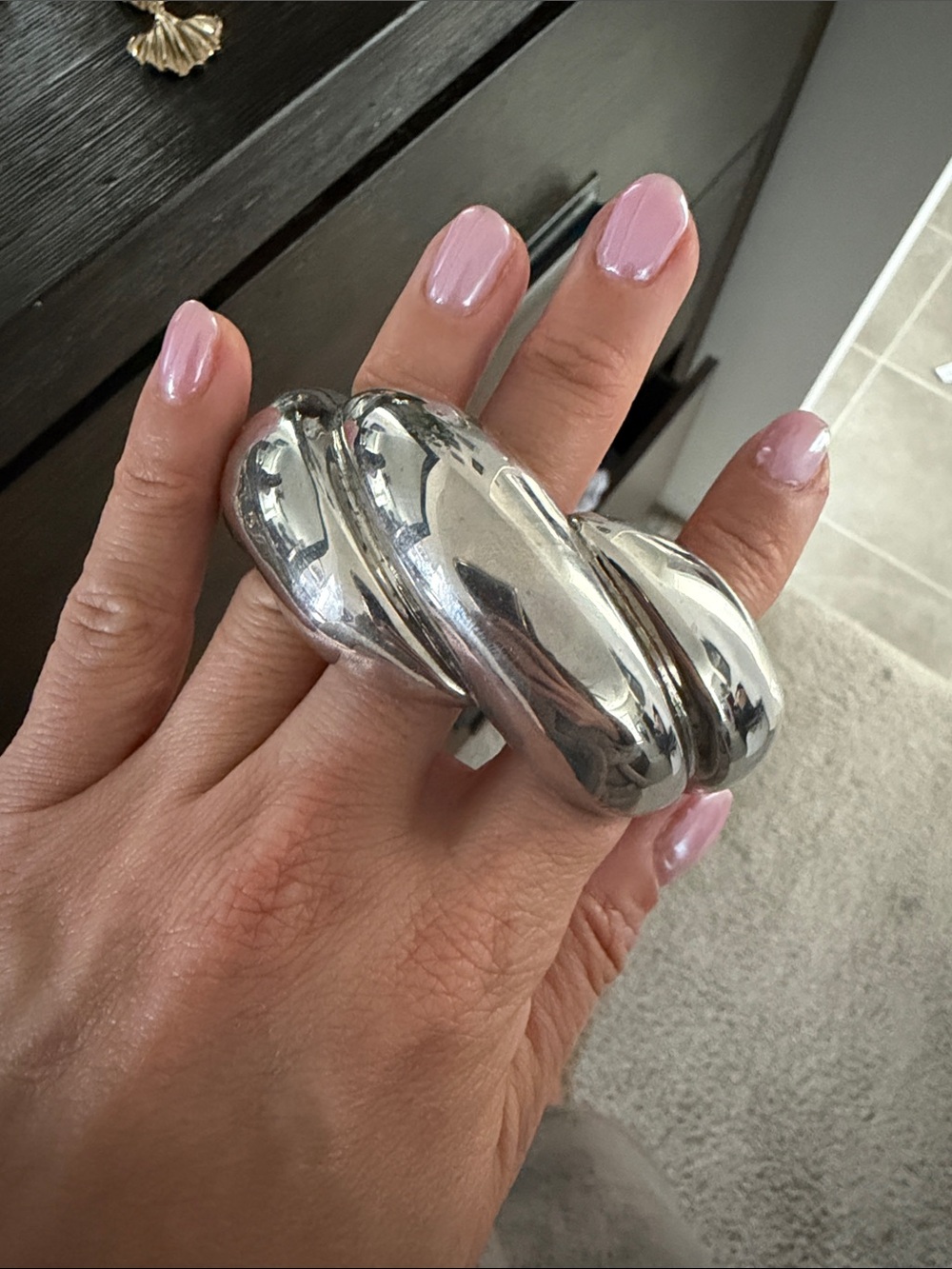 Vintage Silver Twisted Statement bracelet - Women Jewelry